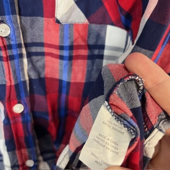 Rails Red and Blue Plaid Button-Down Shirt - Picture 4 of 5